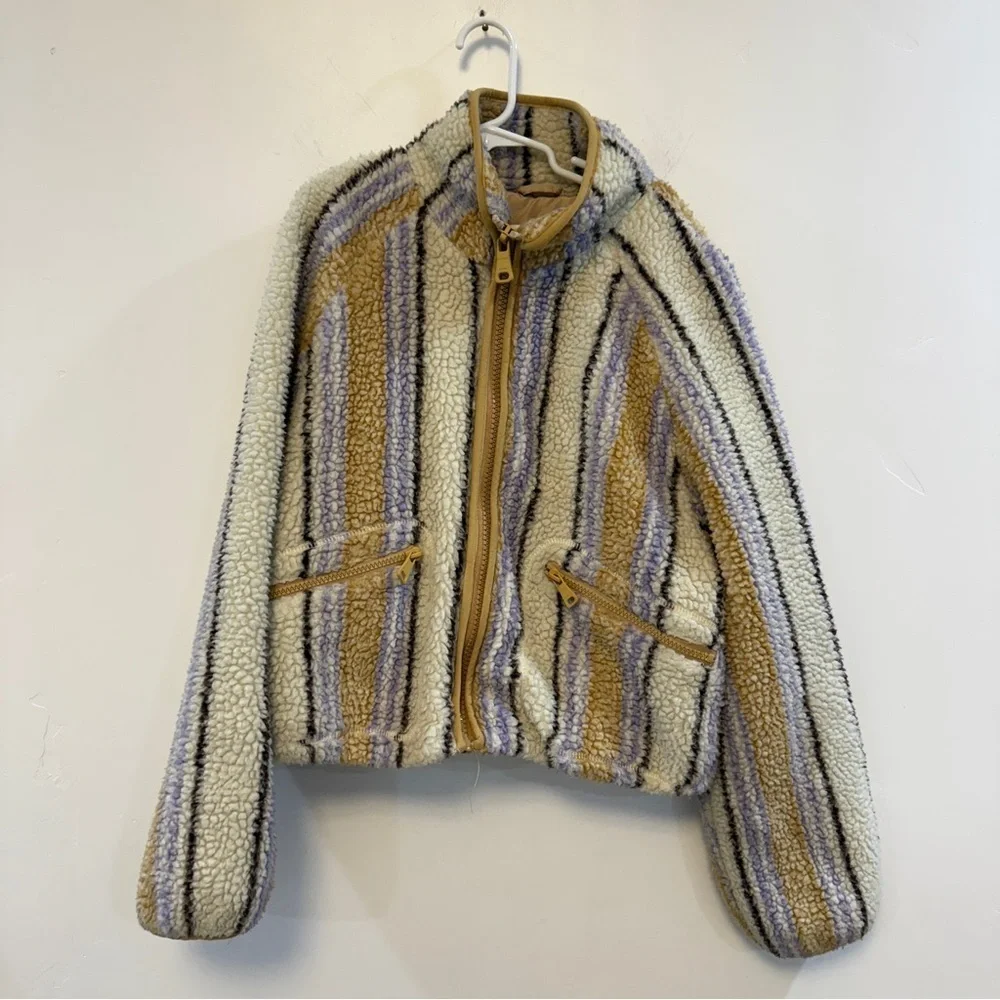 Zara striped sherpa